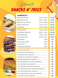 Snacks N Fries menu 1