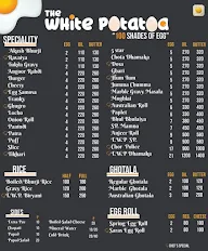 The White Potatoa menu 1