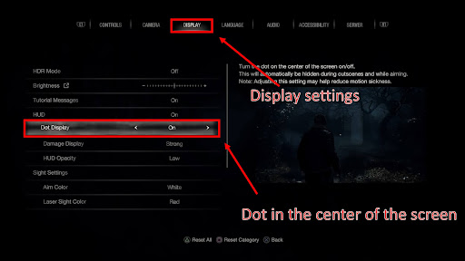  Resident Evil 4 Remake Recommended Settings Center Dot