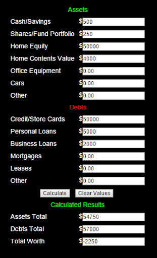 Financial Asset Calculator