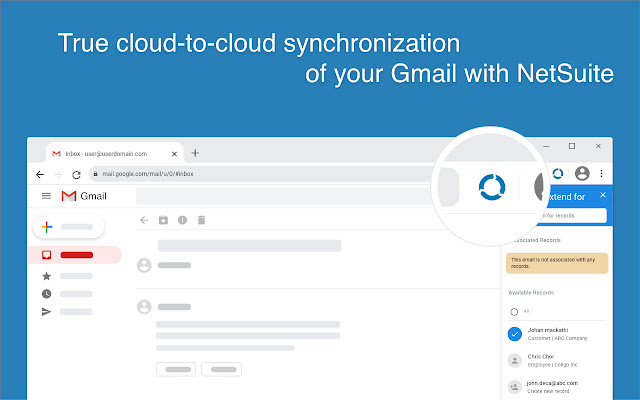 CloudExtend Gmail for NetSuite NextGen chrome extension