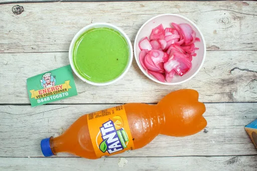 Fanta (750 Ml) +chutney+sirka Onion