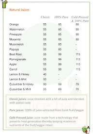 O2 Juice Bar menu 1