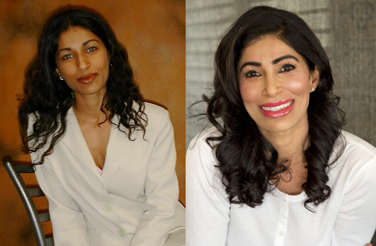 Sorisha Naidoo before and after the skin lightening