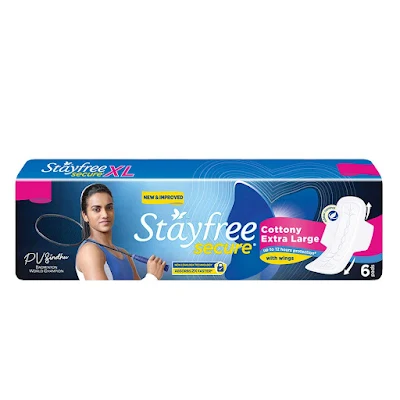 Stayfree Secure Dry Cover With Wings - 6 Pads (Extra Large)