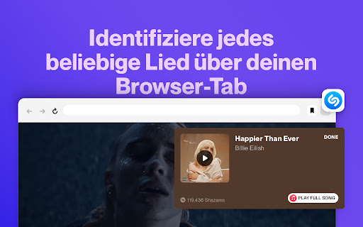 Shazam: Finde Songtitel in deinem Browser