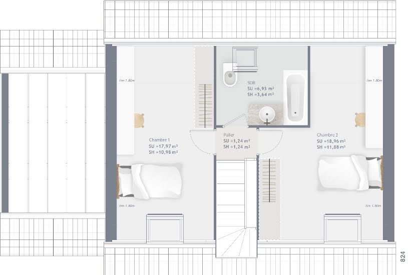  Vente Terrain + Maison - Terrain : 550m² - Maison : 85m² à Ecquevilly (78920) 