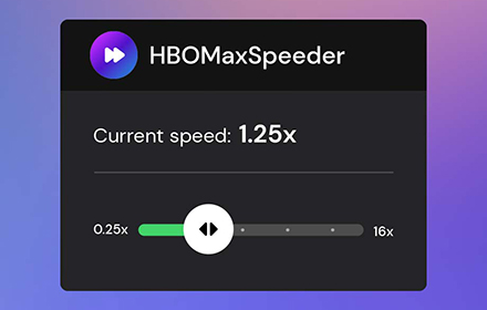 HBO Max Speeder: adjust playback speed small promo image