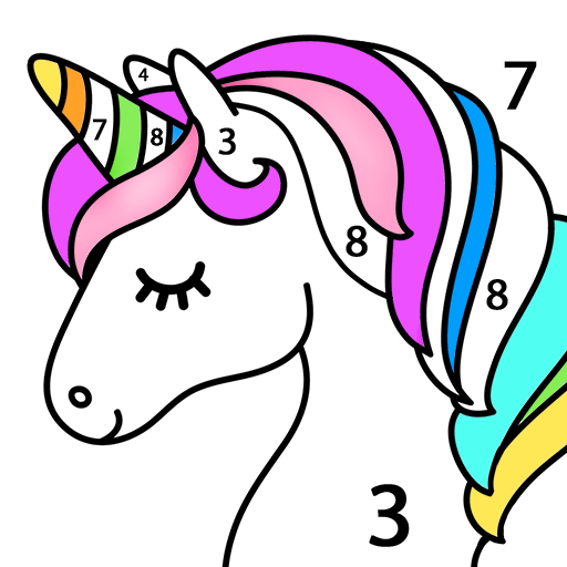 Unicorn Color by Number – Unicorn Coloring Book