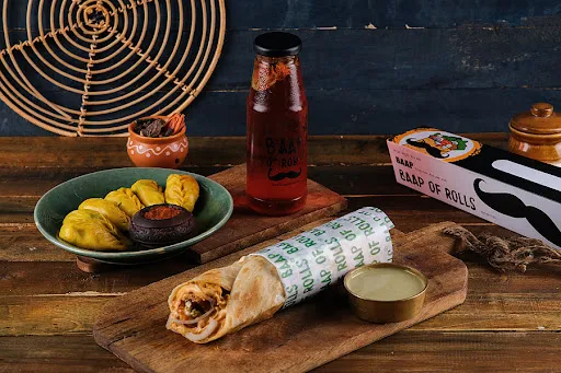 Tandoori Paneer Roll With Paneer Momos & 1 Watermelon Mojito