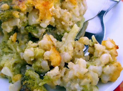 Baked Broccoli Cheesy Rice