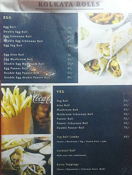 Kolkata Rolls Corner menu 