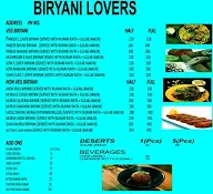 Biryani Lovers menu 1