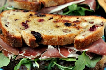 Cranberry Cheese and Prosciutto Sandwich