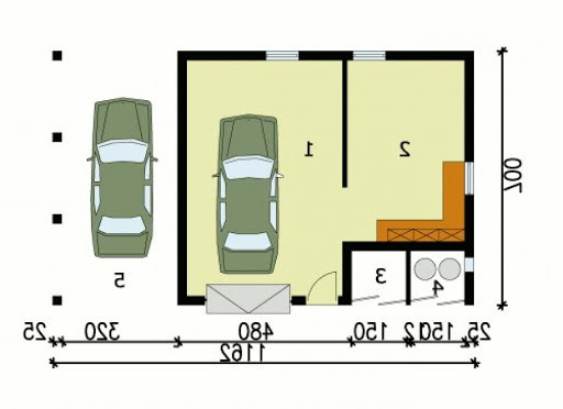 G119 - Rzut garażu