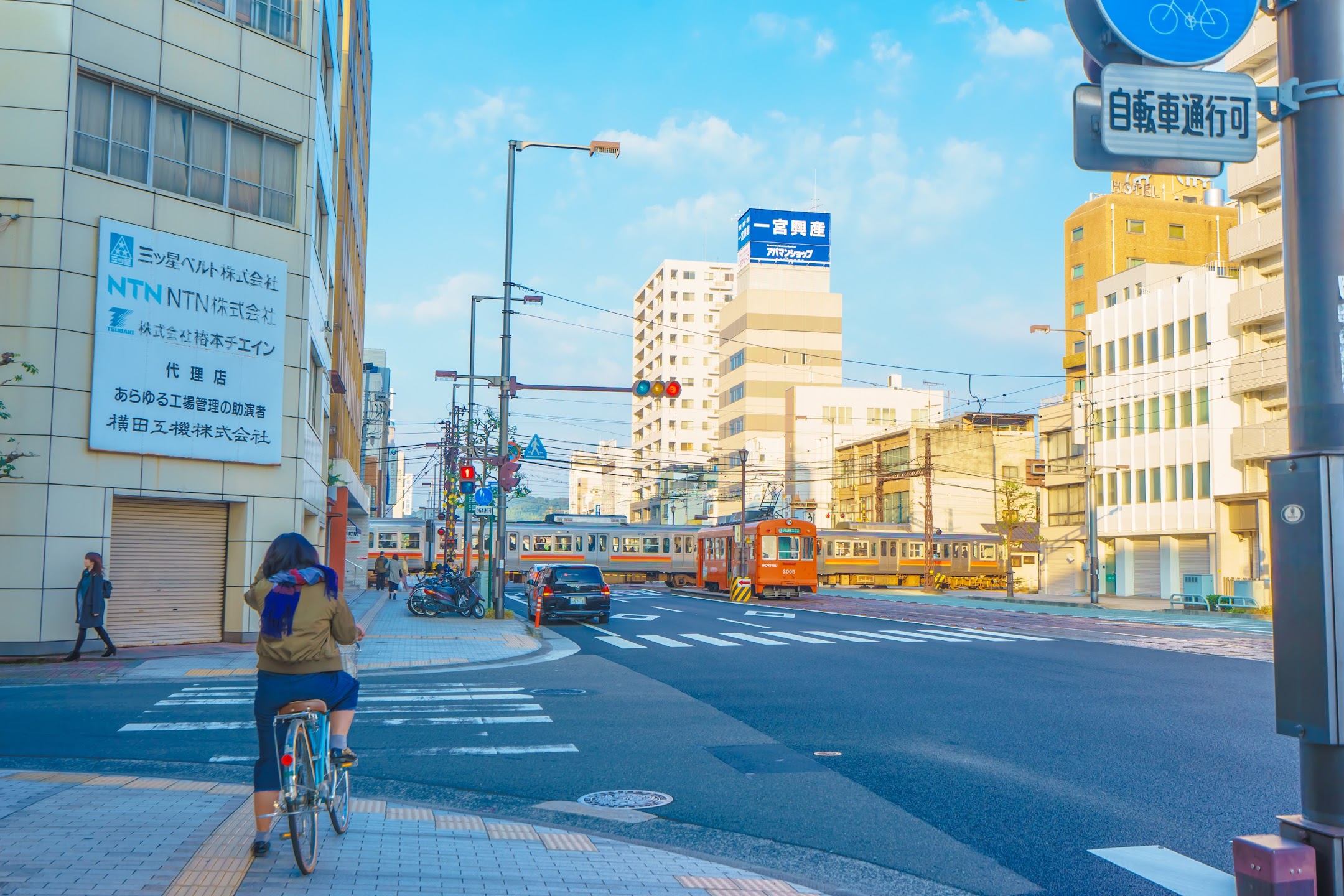 伊予鉄道 大手町 踏切