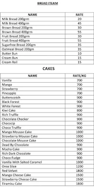 Toostee's Cakes And Bakes menu 5