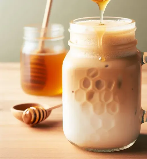 Honey Iced Latte [450 Ml, Mason Jar]