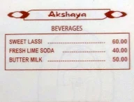 Akshaya Bar & Restaurant menu 1