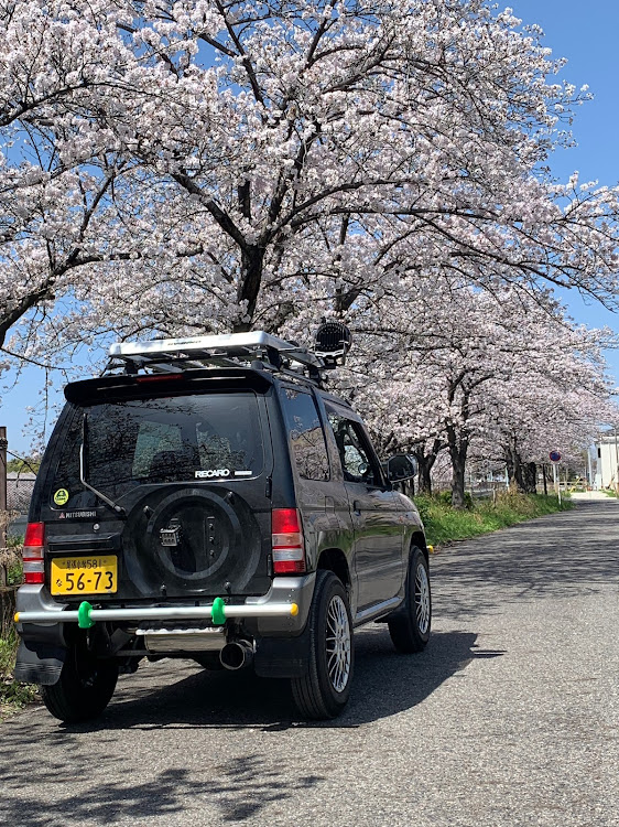 パジェロミニの無風、桜日和。・ロータスクロカン部・荒子川・柿畑の横に関するカスタム事例の投稿画像1枚目