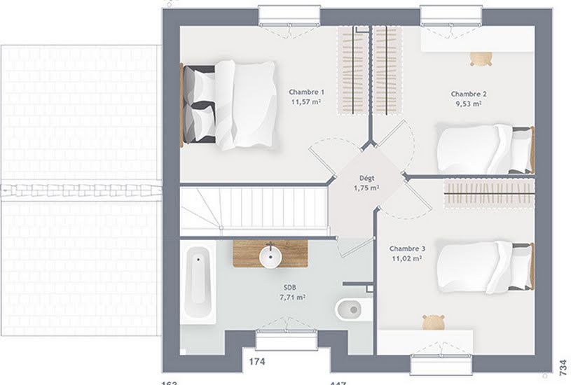  Vente Terrain + Maison - Terrain : 232m² - Maison : 90m² à Beaumont-sur-Oise (95260) 