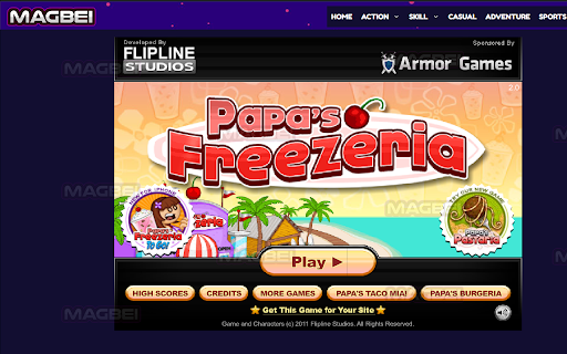 Papa's Freezeria Unblocked Game - Launcher