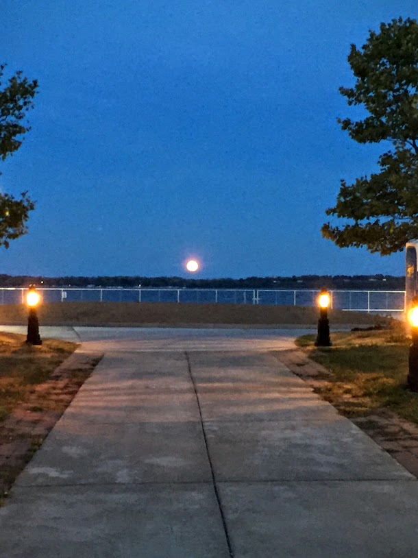 Moon rise over Seneca Lake.