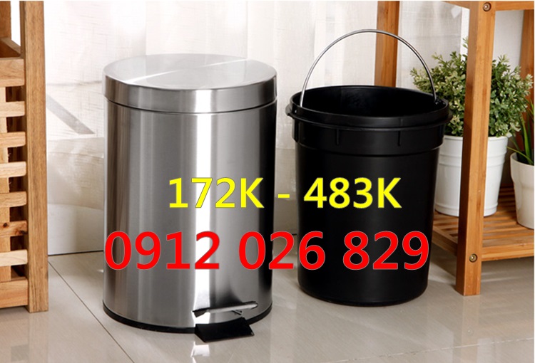 Thùng rác inox đạp chân