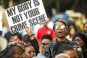 The #SandtonShutDown march against gender-based violence in SA which has reached  alarming proportions with  police recording 41,583 rapes in 2018-2019./gallo images/ Alet Pretorius