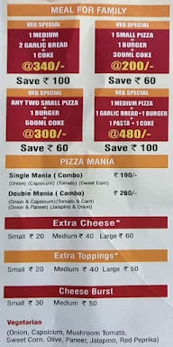 Hunger's Pizza menu 2