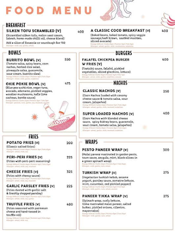 Cococart menu 