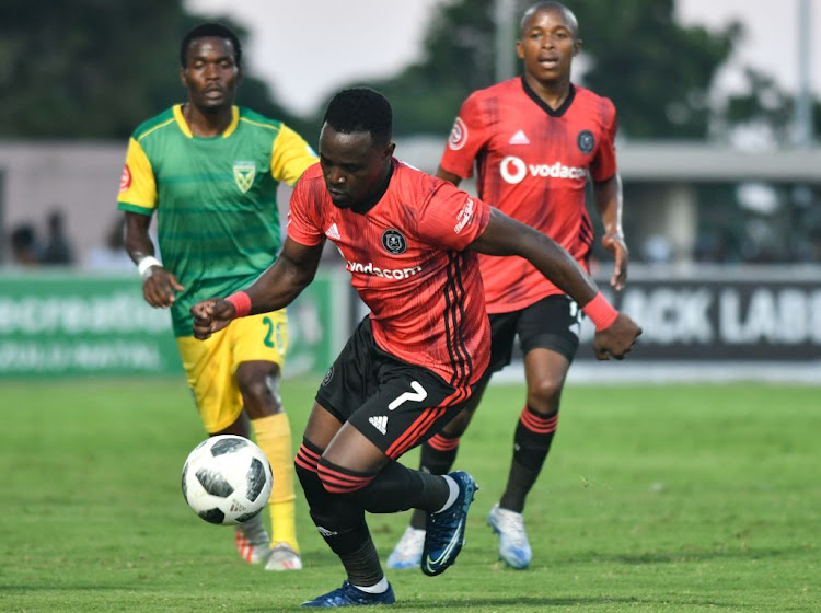 Orlando Pirates star Gabadinho Mhango leads the race for the top goal scorer award.