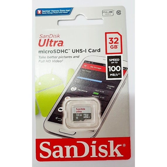 Thẻ Nhớ microSDHC SanDisk Ultra 32GB UHS-I - 100MB