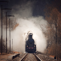 Treno a vapore direzione Castelnuovo Garfagnana  di 