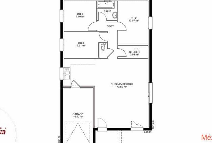  Vente Terrain + Maison - Terrain : 585m² - Maison : 88m² à Serre-lès-Sapins (25770) 