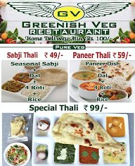 Greenish Veg Restaurants menu 1