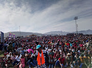 Hermanus residents in Zwelihle being addresed by Police Minister Bheki Cele in Zwelihle on a number of issues the community members are uhappy about on July 24 2018