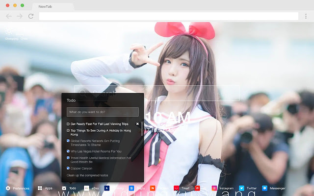 Pure student girl HD temptation new tab theme