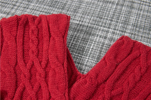 Title 16, V-neck Cross Twist Pullover Womens Sweater