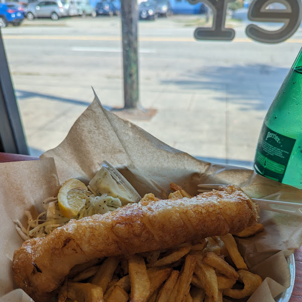 Fried cod and fries