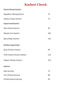 Kachori Chowk menu 1