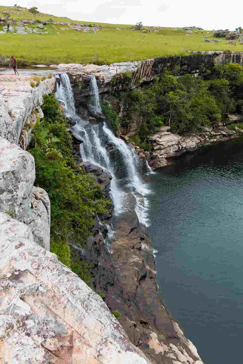 The popular waterfalls of Mkhambathi Nature Reserve