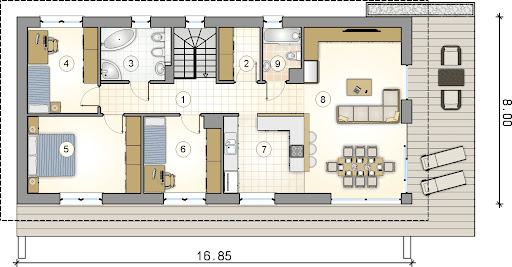 Olimpia Plus III - Rzut parteru