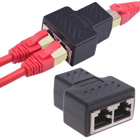 Đầu Chia Chuyển Đổi 1 Cổng Rj45 Sang 2 Cổng Rj45 Cho Cáp Mạng Lan Ethernet