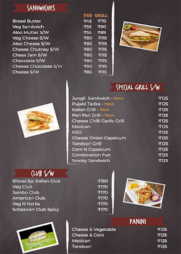 Shiva's Coffee Bar & Snacks menu 