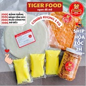 Combo Bánh Tráng Phơi Sương 500G - Muối Tôm Hành Phi - Túi Bơ Béo 100G Siêu Ngon - Ăn Là Mê - Tiger Food