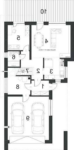 Dynamiczny D22 wariant I - Rzut parteru