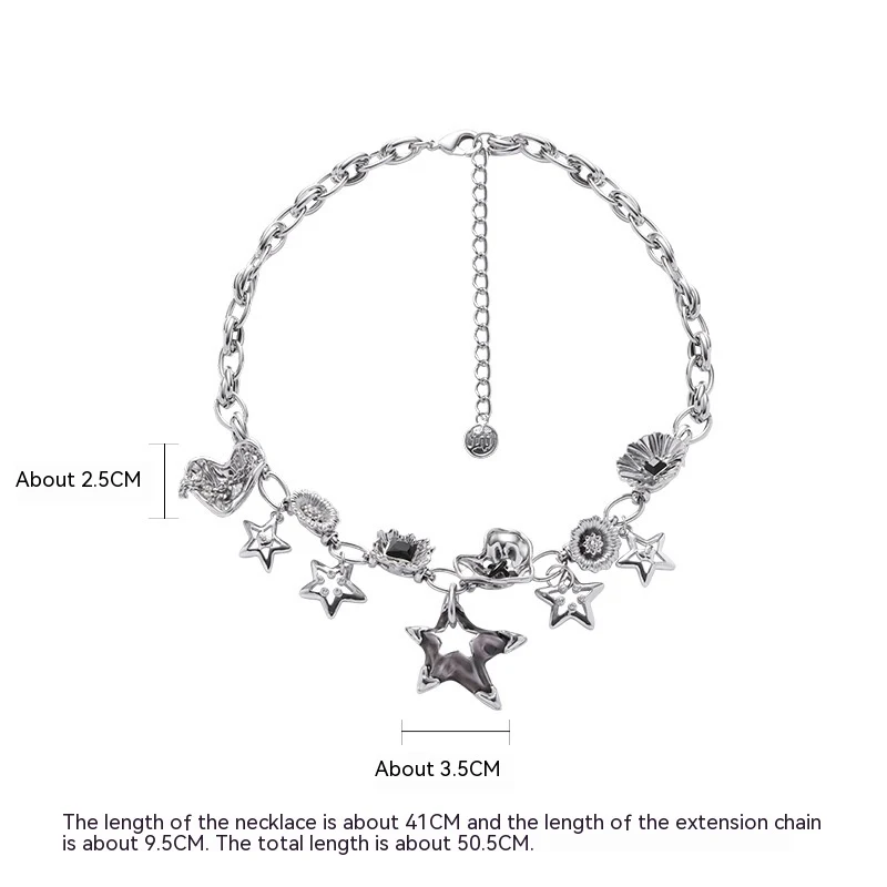 Title 2, Elegante Damen-Pentagramm-Ölkette für das Schlü...