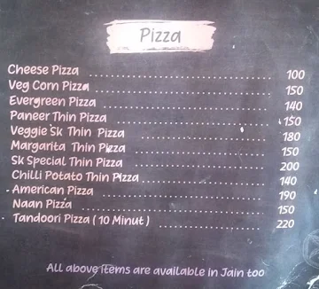 Shree Krishna Pizza menu 