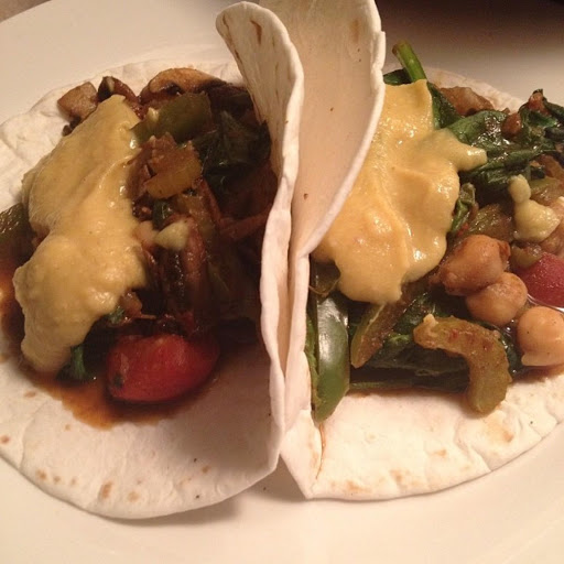 From Instagram: Keeping it CLEAN.  Veggie, Chic Pea, and mushroom taco w/ homemade hummus.  #enjoycooking101  #eatingclean #eatingclean4life http://instagram.com/p/jP2zxQKVyz/